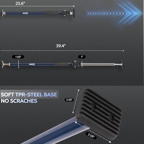 XINQIAO Adjustable Support Pole, Premium Steel Support Rod with 154 LB Capacity, Ideal for Cabinet Installing, 3rd Hand Support System, Cabinet Jacks Cargo Bars Drywalls, 63 in to 114.2 in, 1 PC in Kuwait