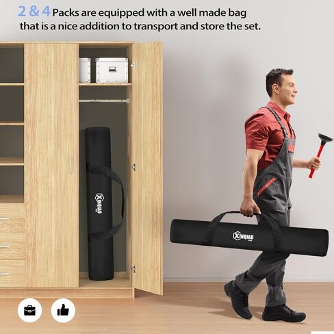 XINQIAO Adjustable Support Pole, Premium Steel Support Rod with 154 LB Capacity, Ideal for Cabinet Installing, 3rd Hand Support System, Cabinet Jacks Cargo Bars Drywalls, 63 in to 114.2 in, 1 PC in Kuwait