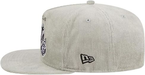 قبعة New Era Brooklyn Nets The Golfer Corduroy Snapback، قبعة قابلة للتعديل باللون الرمادي in Saudi Arabia