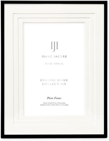 Isaac Jacobs 7x9 (Matted 5x7) Silver Metal Picture Frame, Triple Matted Classic Metal Photo Frame Made For Tabletop & Hanging Display, Photo Gallery and Wall Art (7x9 (Matted 5x7), Silver) in Kuwait