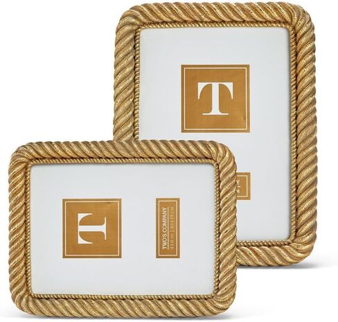 Two's Company Gold Chain Picture Frame, for Wall Decor, Tabletop Photo Display, Decorative Frames for Home Decorations - Set of 2 in Saudi Arabia