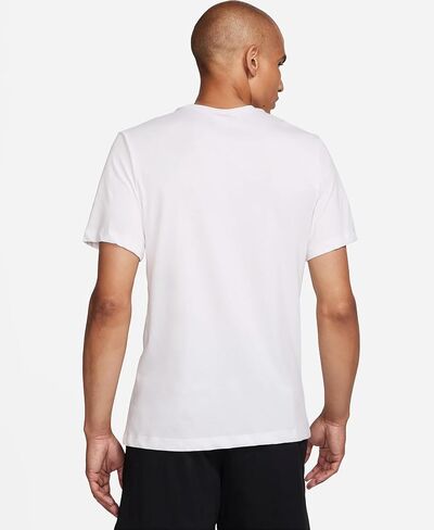 Nike - T-Shirts (Men's and Women's) (US, Alpha, Medium, Regular, Regular, Men's - Nike - White/Red (FJ2464-100)) in Saudi Arabia