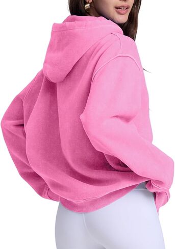 Dnzzs Womens Oversized Hoodie Acid Wash Hoodie Vintage Sweatshirt Heavyweight Fleece Cotton Streetwear Trendy Hoodies in Kuwait