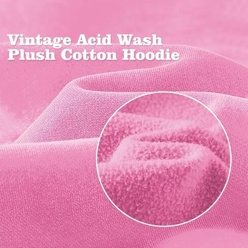 Dnzzs Womens Oversized Hoodie Acid Wash Hoodie Vintage Sweatshirt Heavyweight Fleece Cotton Streetwear Trendy Hoodies in Kuwait