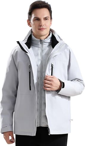 Men's winter jacket coat 3 in 1 snow ski jacket waterproof windproof jacket men's warm down jacket in Saudi Arabia