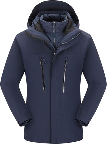 Men's winter jacket coat 3 in 1 snow ski jacket waterproof windproof jacket men's warm down jacket in Saudi Arabia