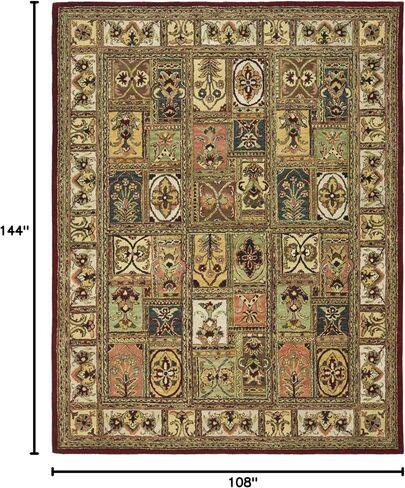 مجموعة SAFAVIEH الكلاسيكية مقاس 9 × 12 بوصة متنوعة CL386A سجادة منطقة الصوف الفاخرة الشرقية التقليدية المصنوعة يدويًا in Saudi Arabia