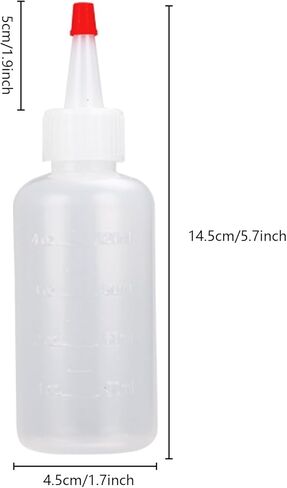 40 عبوة من زجاجات ضغط بلاستيكية بوزن 118 مل مع أغطية وقياسات ذات أطراف حمراء، حاوية زجاجات بهار بلاستيكية قابلة لإعادة التعبئة مضادة للتسرب للشواء والكاتشب والصلصات والملابس والشراب والفنون والحرف اليدوية والغراء in Kuwait