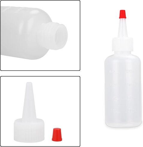 40 عبوة من زجاجات ضغط بلاستيكية بوزن 118 مل مع أغطية وقياسات ذات أطراف حمراء، حاوية زجاجات بهار بلاستيكية قابلة لإعادة التعبئة مضادة للتسرب للشواء والكاتشب والصلصات والملابس والشراب والفنون والحرف اليدوية والغراء in Kuwait