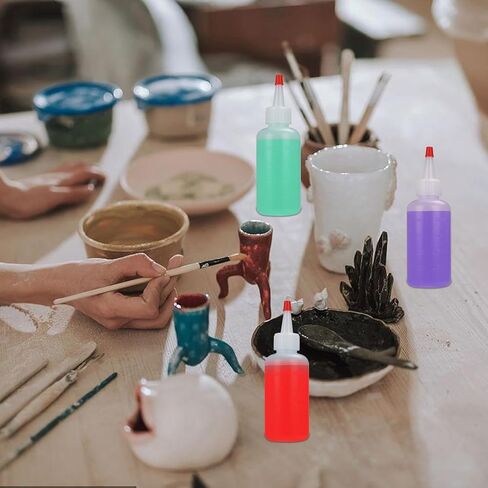 40 عبوة من زجاجات ضغط بلاستيكية بوزن 118 مل مع أغطية وقياسات ذات أطراف حمراء، حاوية زجاجات بهار بلاستيكية قابلة لإعادة التعبئة مضادة للتسرب للشواء والكاتشب والصلصات والملابس والشراب والفنون والحرف اليدوية والغراء in Kuwait