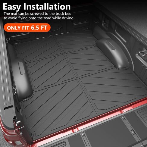 powoq 5.5FT شاحنة سرير حصيرة الكلمة حصيرة متوافقة مع 2015-2024 فورد F150 شاحنة السرير بطانة البضائع بطانة TPE استبدال بطانة الكلمة ل2015-2024 فورد F150 الملحقات (3 أضعاف 5.5FT السرير حصيرة + الكلمة حصيرة) in Kuwait