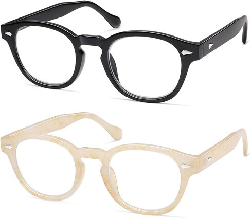AMOMOMA Trendy Retro Reading Glasses for Women Men,90S Stylish Square Blue Light Computer Frame AM6165 in Saudi Arabia