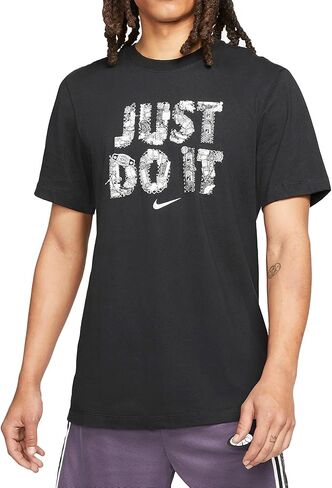 Nike "Just Do It Men's Basketball T-Shirt DD0801-010 M (Black), Medium in Saudi Arabia