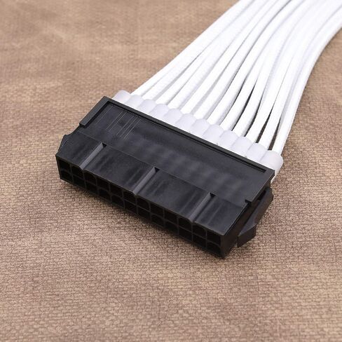 SING F LTD 30 قطعة من الألياف البيضاء المضفرة ATX EPS PCI-E كابلات تمديد PSU مع مجموعة أمشاط 24PIN 8PIN 6PIN 4+4PIN لإمداد طاقة وحدة المعالجة المركزية GPU 30 سم in Saudi Arabia