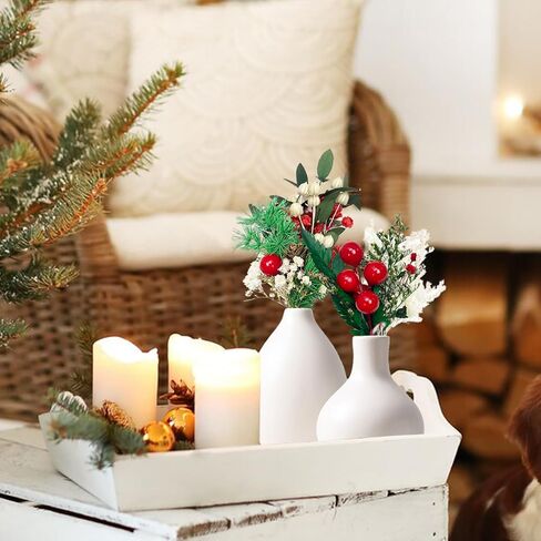 10 Pcs Mini Dried Flower Bouquets, Christmas Mini Dried Flower with Stem, Mini Flower Bundles, Boho Dried Flower Wedding Bouquet for Christmas Craft Vase, Table Centerpieces in Saudi Arabia