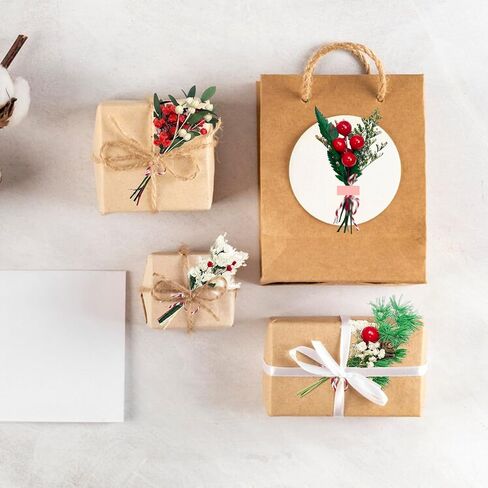 10 Pcs Mini Dried Flower Bouquets, Christmas Mini Dried Flower with Stem, Mini Flower Bundles, Boho Dried Flower Wedding Bouquet for Christmas Craft Vase, Table Centerpieces in Saudi Arabia