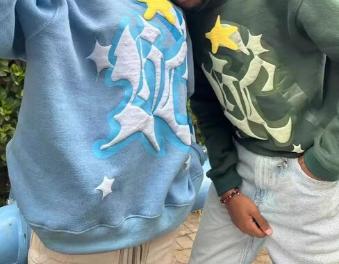 Women Men Y2k Star Spider Hoodie Long Sleeve Aesthetic Graphic Grunge Hoodies Teen Girl Vintage Hooded Sweatshirt in Saudi Arabia