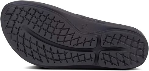 OOFOS Women's OOlala Thong Flip-Flip Sandals - Post Exercise Active Sport Lightweight Recovery Footwear - Reduces Stress on Feet, Joints & Back - Machine Washable (Classic Black, in Saudi Arabia