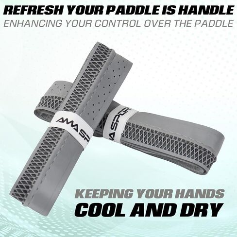 AMA SPORT Pickleball Paddle Grip Tape 2 Pack Pickleball Overgrip Replacement Grip Wrap for Pickleball Rackets Anti-Slip Grip Ridge Easy Installation and Long-Lasting Performance in Saudi Arabia