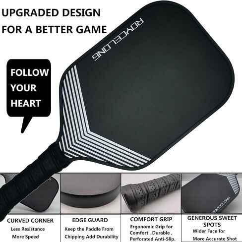Pickleball Paddles Pickleball Rackets T700 Carbon Fiber Frosted Textured Surface 16mm Core for Beginners to Advanced Players Portable Bag USAPA Compliant Pickle Ball Paddle in Saudi Arabia