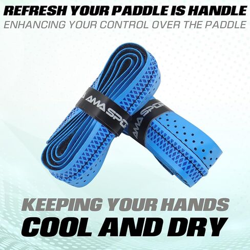 AMA SPORT Pickleball Paddle Grip Tape 2 Pack Pickleball Overgrip Replacement Grip Wrap for Pickleball Rackets Anti-Slip Grip Ridge Easy Installation and Long-Lasting Performance in Saudi Arabia