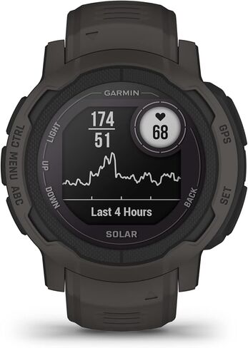 Garmin Instinct 2 الإصدار القياسي، ساعة ذكية متينة للاستخدام الخارجي مزودة بنظام تحديد المواقع العالمي (GPS)، جرافيت | مراقب معدل ضربات القلب، تطبيقات رياضية مدمجة، عمر بطارية يصل إلى 28 يومًا مع حزمة شحن Signature Series in Kuwait
