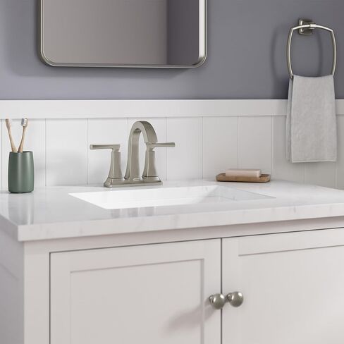 American Standard 7426201.295, Belmeade Two-Handle 4-Inch Centerset Bathroom Faucet, Brushed Nickel in Kuwait
