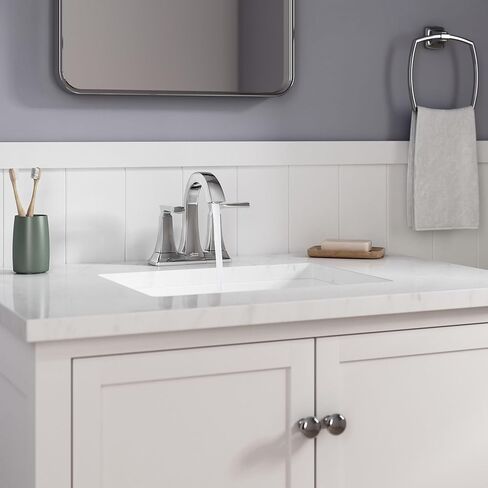 المعيار الأمريكي 7426201.295، صنبور الحمام Belmeade ذو المقبضين مقاس 4 بوصة في المنتصف، النيكل المصقول in Kuwait