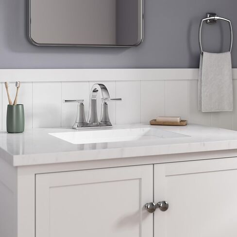 المعيار الأمريكي 7426201.295، صنبور الحمام Belmeade ذو المقبضين مقاس 4 بوصة في المنتصف، النيكل المصقول in Kuwait