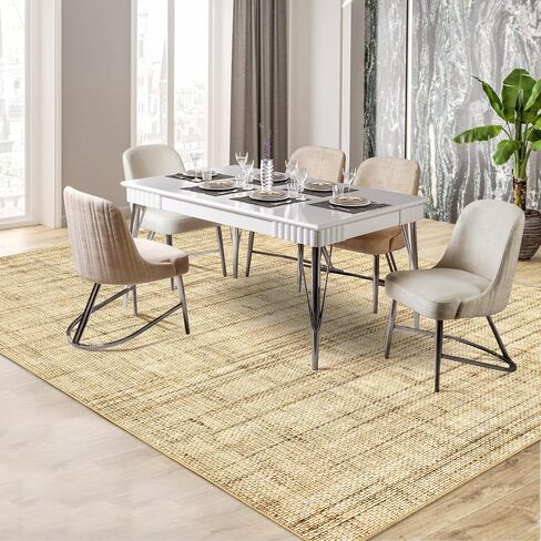 Washable Rugs 8x10 Area Rug for Living Room Modern Rugs for Bedroom Indoor Floral Farmhouse Large Rug Soft Non Shedding Stain Resistant Carpet for Dining Room 8'x10' Grey/Blue in Saudi Arabia