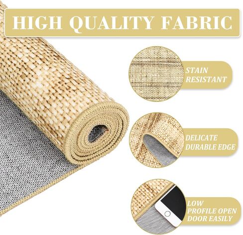 Washable Rugs 8x10 Area Rug for Living Room Modern Rugs for Bedroom Indoor Floral Farmhouse Large Rug Soft Non Shedding Stain Resistant Carpet for Dining Room 8'x10' Grey/Blue in Saudi Arabia
