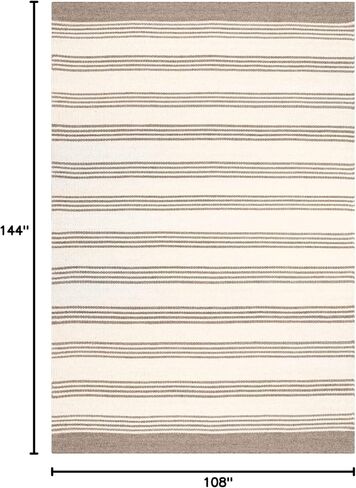 Rugs USA x Arvin Olano Sage Striped Wool-Blend Area Rug, 8x10, Beige in Kuwait