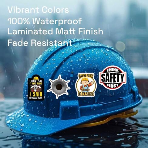 150 PCS Funny Hard Hat Stickers for Adults, Blue Collar Gifts Hardhat Stickers, Waterproof Vinyl Hard Hat Accessories Stickers for Helmet Toolbox Car Construction Electrician Mechanic in Saudi Arabia