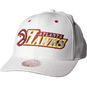 Mitchell & Ness Atlanta Hawks NBA Oh Word Pro Snapback Hat Cap Hardwood Classics - White
