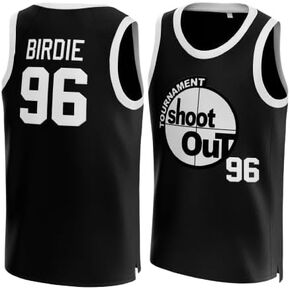 Men Birdie #96 Above The Rim Movie Basketball Jersey Black - Stitched Letters & Numbers S-3XL Authentic Fan Apparel
