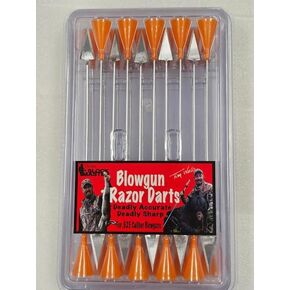 Slock Master Blow Gun Razor Darts, .625 Big Bore Caliber, Razor Sharp Darts with High Grade Steel Blades, Package Contains 20 Deadly Accurate and Razor Sharp Darts