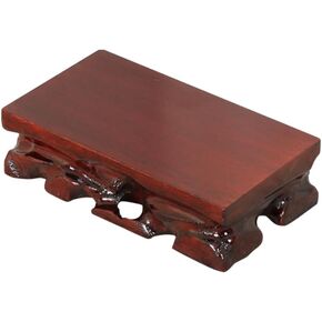 GOLDY&WENDY Oriental Mahogany Base Furniture Decor Artificial Bonsai Plants Sturdy Wooden stand