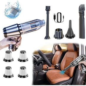 Handheld Cordless Vacuum, 2024 New Upgrade Handheld Vacuum Cleaner, Multi-Purpose Handheld Vacuum Cordless, Handheld Cordless Vacuum As Seen On Tv, Compressed Air Capsule Electric Air Duster（Sliver）
