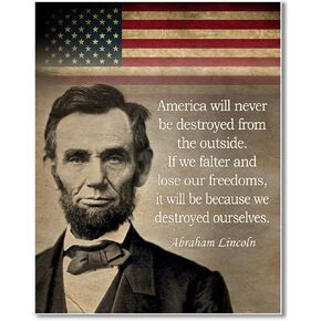 Gabby's Choice Abraham Lincoln Art print quote - 11 x 14 Unframed Wall Art Print - Great historic quote