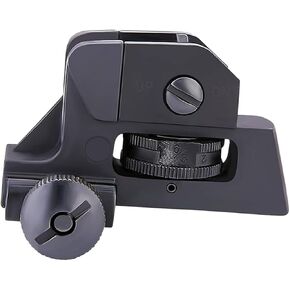 GOTICAL Rear Sight Tactical Aluminum Picatinny/Weaver Complete Match-Grade Heavy Duty Sight in Material