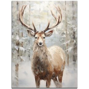 Christmas Snowman Christmas Wall Art Snowman Christmas Winter Canvas Print posters Christmas Decor Forest Wall Art Seasonal Decor Art 12x16 Unframed