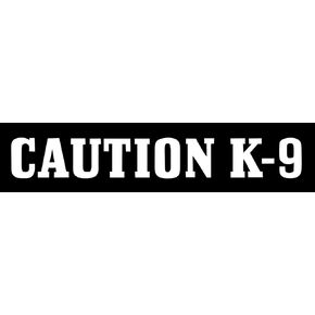 Caution K-9 Sticker Decal Canine Dog K9 Wall Car K9 Decal Guard Dog Police Schutzhund (White, 8")