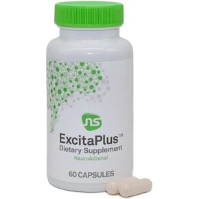 NeuroScience ExcitaPlus - Adrenal Support Complex for Energy and Focus, with Extra Strength Rhodiola and L-Tyrosine (120 Capsules)