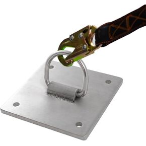 304 Stainless Steel Roof Anchor，D-Ring Anchorage Plate，concrete Wall Anchors，for Wood, Metal, or Concrete Roofs（Thickness 8mm Stainless Steel Plate）