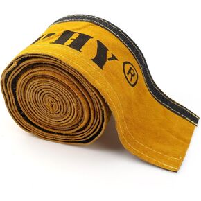 TIG Welding Torch Cable Cover Flame-Resistant Leather Yellow Cover 275"x 4" (23 Feet Length)