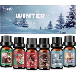 Essential Oils Set, Summer Scents Fragrance Oil Essential Oils for Diffuser Aromatherapy Oils - Paradise Beach, Ocean Breeze, Marine, Lemongrass & Ginger, Strawberry Ice Cream, Watermelon & Lemon