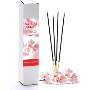 Incense Sticks, 100pcs Handmade Natural Sakura Scent, Burns 25-35 mins, Japan Cherry Blossom Incense with No Chemicals, Joss Sticks for Relax, Stress Relief, Anxiety Relief, Sleep,Yoga