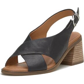 Lucky Brand Women's Rhidlee High Heel Sandal Heeled, Black, 9