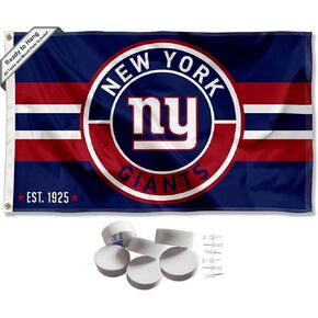 New York Giants Patch Button Banner and Tapestry Wall Tack Pads
