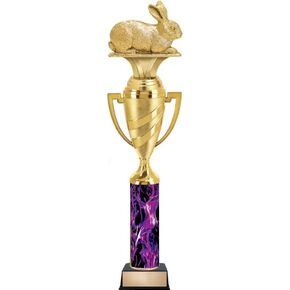 Crown Awards Personalized Purple Inferno Rabbit Trophy, 14.25" Rabbit Trophy Prize, Personalize with Free Engraving Prime